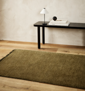 Sandringham Moss Wool Floor Runner 90X500