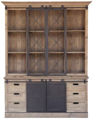 Ranch Wall Unit With Sliding Barn Doors 1.8X.5X2.3