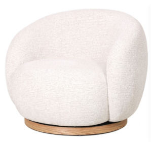 Miami Swivel Chair Xl Seashell Fabric 995X870