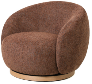 Miami Swivel Chair Xl Tobacco Fabric 995X870