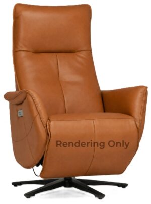 Slimline Camel Leather Electric Recliner Chair Aug