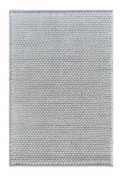 Ollis Loop Grey 80:20 Wool Cotton Rug 0.6X0.9M