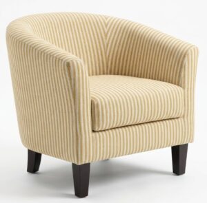 Plaza Tub Chair In Warwick Sawyer Canola Fabric