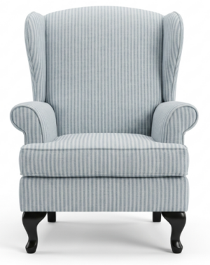 Wing Back Chair In Wa Sawyer Sky Fabric