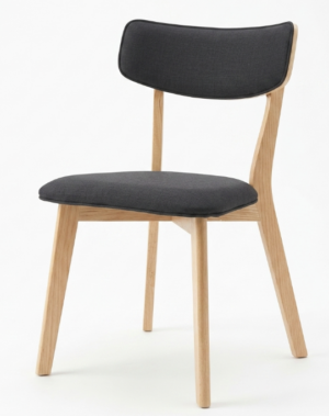 Foxton Black Fabric Upholstered Dining Chair