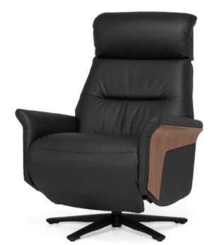 Oslo Black Leather Electric Recliner Chair Due Aug
