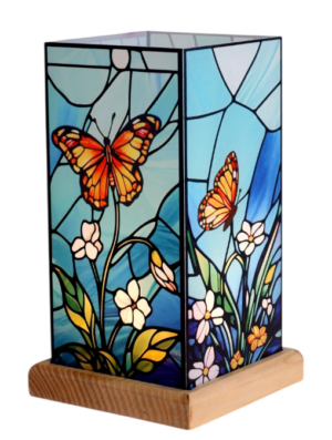 Stained Glass Effect Butterfly Led Lamp 12X12X22H