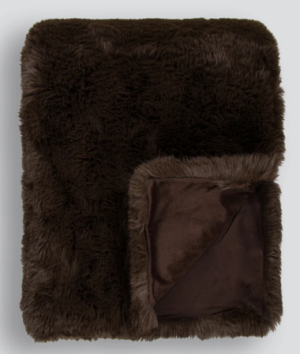 Pelage Chocolate Faux Fur Throw 130X150Cm
