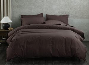 Pure Cotton King Chocolate Duvet Cover Set