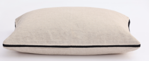 Linea Natural Linen Cotton Edged Cushion 60X40Cm