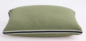 Linea Leaf Linen Cotton Edged Cushion 60X40Cm