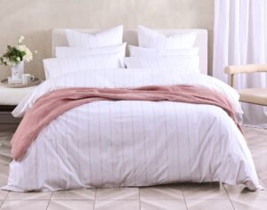 Cape Stripe Pink 250Tc Cotton Percale King Duvet