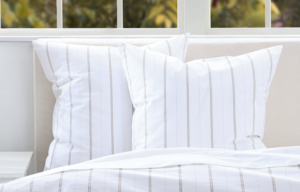 Cape Stripe Taupe 250Tc Cotton Percale Euro Set