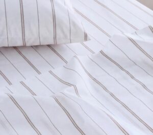Cape Stripe 250Tc Sheet Set Taupe King
