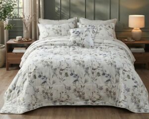 Serrata Quilted Linen Bedspread King