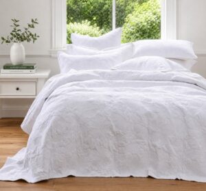 Catalina Embroidered Cotton King Bedspread