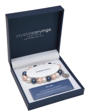 Tree Of Life Pearl Pink White Blue Charm Bracelet