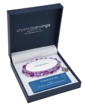 Tree Of Life Violet Aurora Glass Charm Bracelet