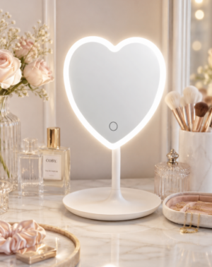 Colby Led Heart Mirror White