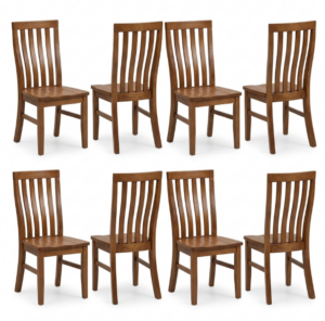 Oberon Set Of 8 Dining Chairs With Timber Seat