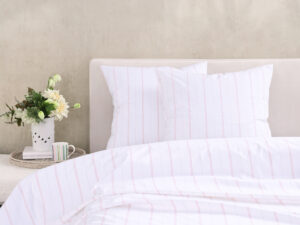 Cape Stripe Pink 250Tc Cotton Percale Euro Pillowc