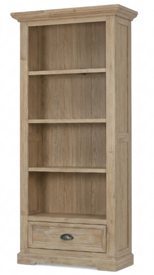 Maine Greywash Slim Bookcase 900X380X2000H Dec26