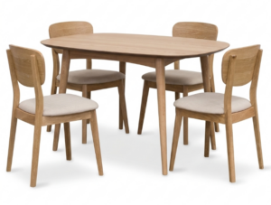 Oslo 1290X850 Dining Suite With 4 Oslo Chairs