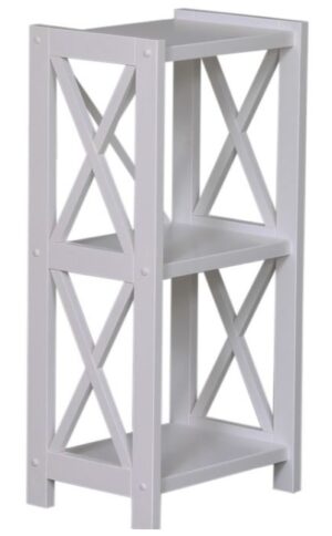 Brixton White 3 Shelf Bookcase 400X300X855Mm