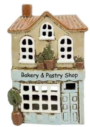 Ceramic Bakery & Pastery Tealight House 12X9X18