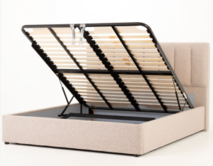 Westmere King Slat Storage Frame + Lift Sand