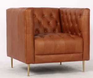 Chester Arm Chair In Whiskey Leather 78Xx81X73.5