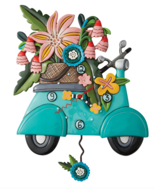 Scoot In Through Life Pendulum Clock 30.5Cm