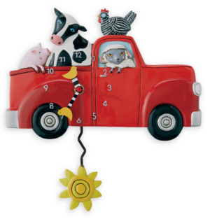 Farm Truck Pendulum Clock 18Cm