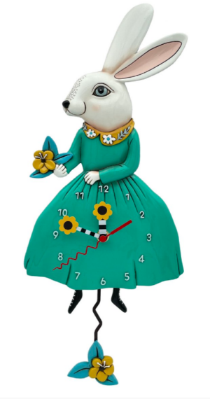 Im All Ears Bunny Pendulum Clock 18Cm