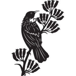 Tui On Kowhai Metal Wall Art 50X34M