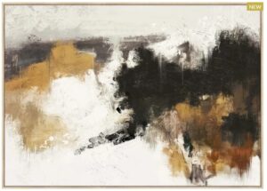 Amber Drift Framed Wall Art 100X40Cm