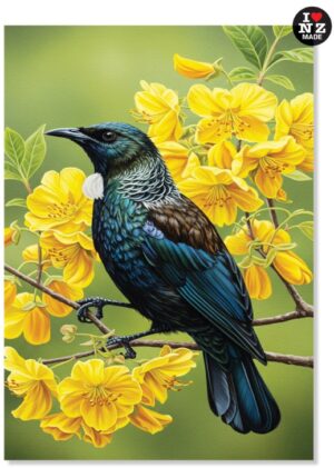 Tui In Kowhai 29.7X21X0.3Cm - Doug Healey A4 Acryl