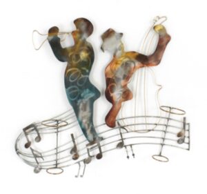 Musicians Metal Wall Art 50X60Cm
