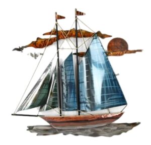 Sailing Ship Bronze Wall Hanging 67X70Cm