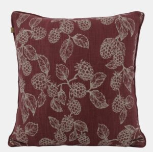 Berry Print Cushion Red 45X45Cm Cotton