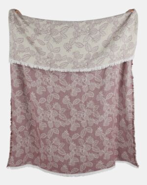 Berry Jacquard Throw Red 130X170 Recycled Cotton