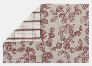 Berry Reversable Placemat Red Set Of 4 Recycled
