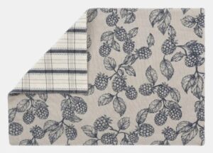 Berry Reversable Placemat Blue Set Of 4 Recycled