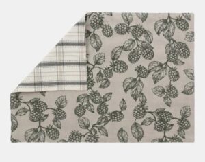 Berry Reversable Placemat Olive Set Of 4 Recycled