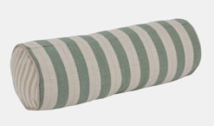 Dobby Stripe Bolster Cushion Green 50X17Cm Recycle