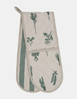Root Veggie Double Oven Glove Green Recycled Cotto