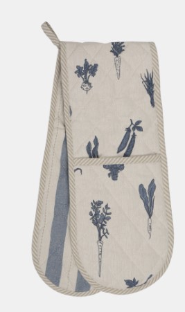 Root Veggie Double Oven Glove Slate Recycled Cotto