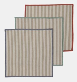 Dobby Stripe Dish Cloth 3Pk Recycled Cotton