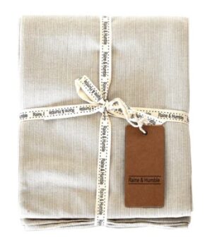 Pin Stripe Tablecloth Sage 140X240Cm Recycled Cott