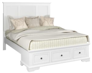 Sally White Painted Acacia Queen Slat Frame